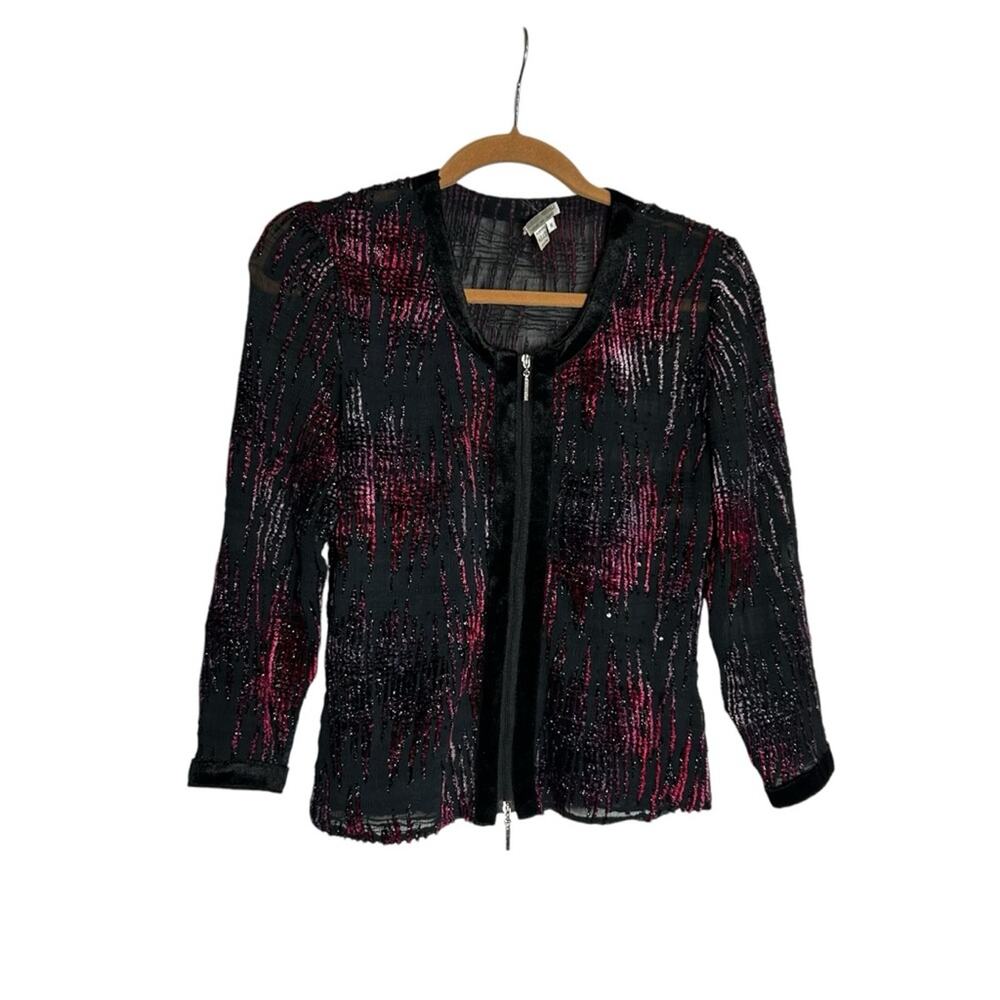 Alberto Makali Black and Red Blouse